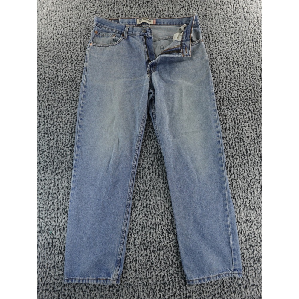 Levis 550 Jeans Mens 34x32 Blue Relaxed Fit Denim Husky Tapered Leg Medium Wash